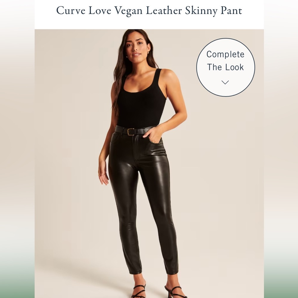 Curve love vegan leather skinny pants, size 33L